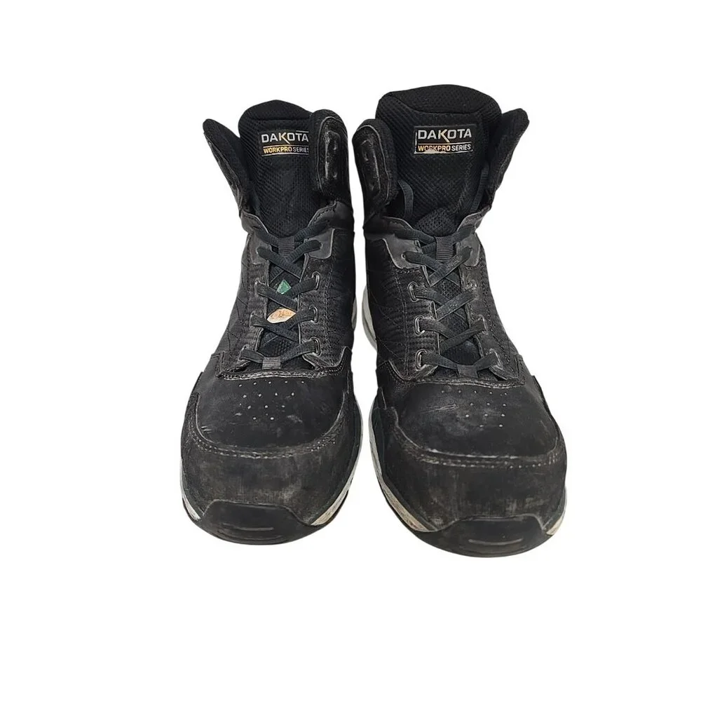 Dakota Men's 3617 Mid-Cut Quad Lite Steel Toe Steel Plate Shoes Black Size 10M - Picture 6 of 8
